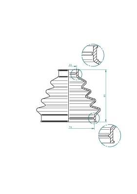 Bellow, drive shaft 190963