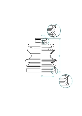 SPIDAN 190970 Bellow, drive shaft