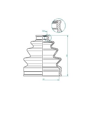 SPIDAN 190972 Bellow, drive shaft