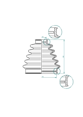 Bellow, drive shaft 190968