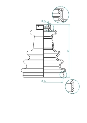 SPIDAN 190976 Bellow, drive shaft