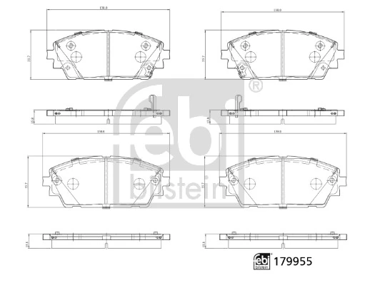 Brake Pad Set, disc brake 179955