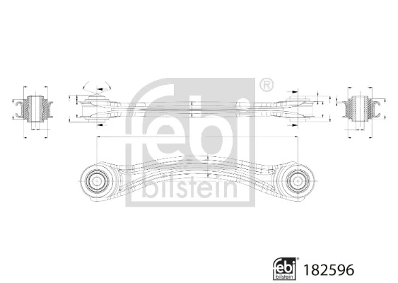 Control/Trailing Arm, wheel suspension 182596