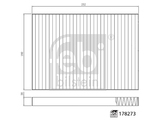 Filter, cabin air 178273