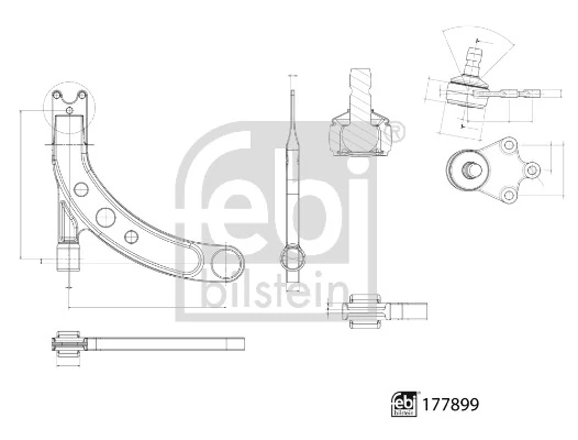 Control/Trailing Arm, wheel suspension 177899