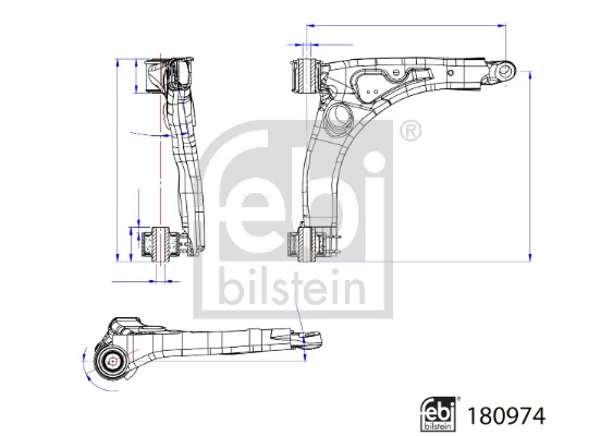 Control/Trailing Arm, wheel suspension 180974