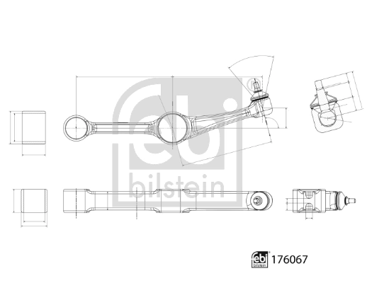 Control/Trailing Arm, wheel suspension 176067