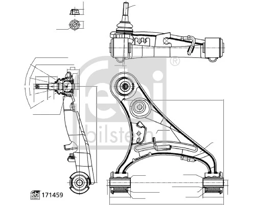 Control/Trailing Arm, wheel suspension 185763