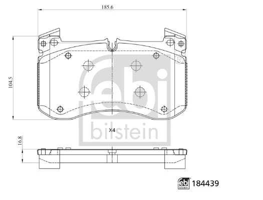 Brake Pad Set, disc brake 184439