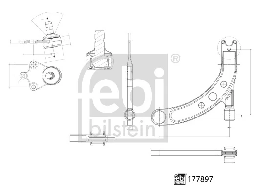 Control/Trailing Arm, wheel suspension 177897
