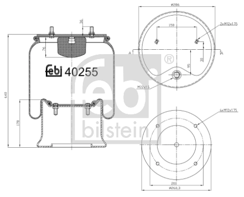 Bellow, air suspension 40255