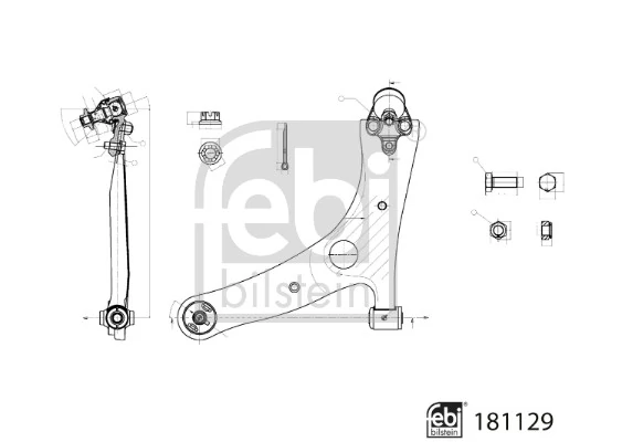 Control/Trailing Arm, wheel suspension 181129