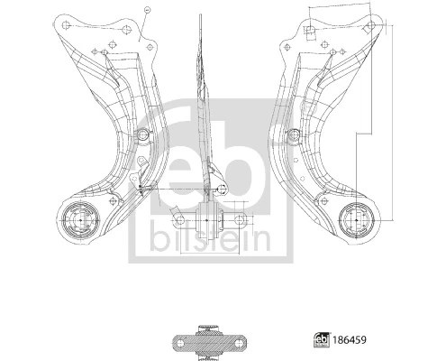 Control/Trailing Arm, wheel suspension 186459