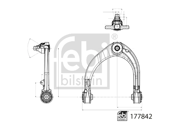 Control/Trailing Arm, wheel suspension 177842