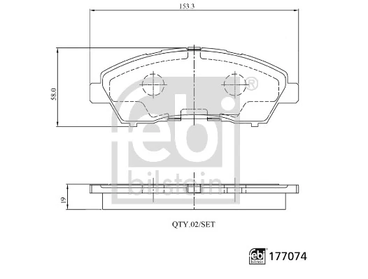 Brake Pad Set, disc brake 177074