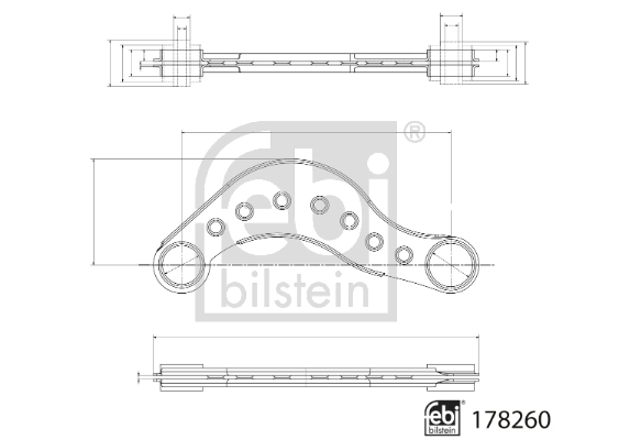 Control/Trailing Arm, wheel suspension 178260