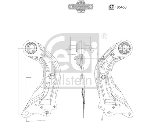 Control/Trailing Arm, wheel suspension 186460