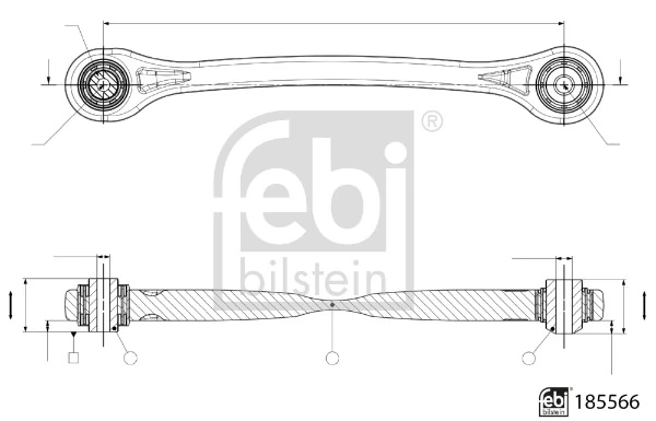 Control/Trailing Arm, wheel suspension 185566
