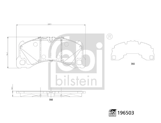Brake Pad Set, disc brake 196503