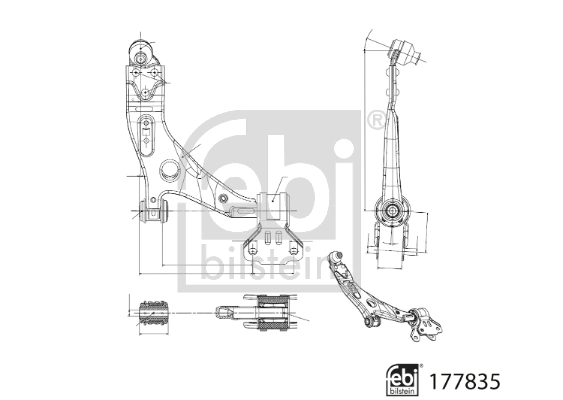 Control/Trailing Arm, wheel suspension 177835