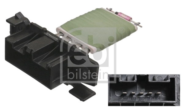 Resistor, interior blower febi Plus 100043