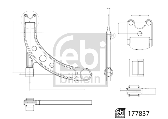 Control/Trailing Arm, wheel suspension 177837