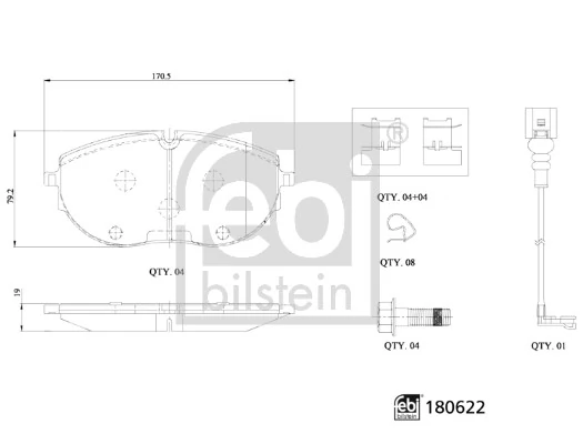 Brake Pad Set, disc brake 180622