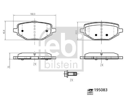 Brake Pad Set, disc brake 195083