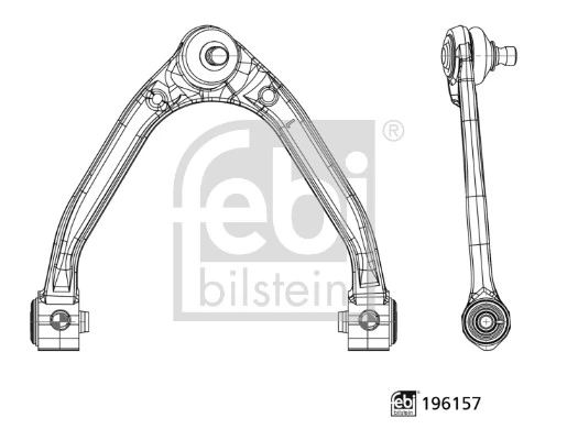 Control/Trailing Arm, wheel suspension 196157