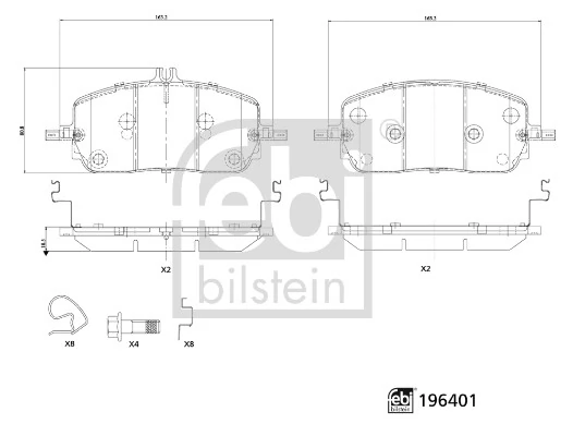 Brake Pad Set, disc brake 196401