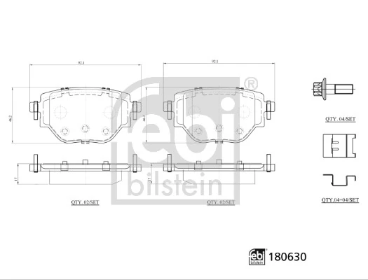 Brake Pad Set, disc brake 180630