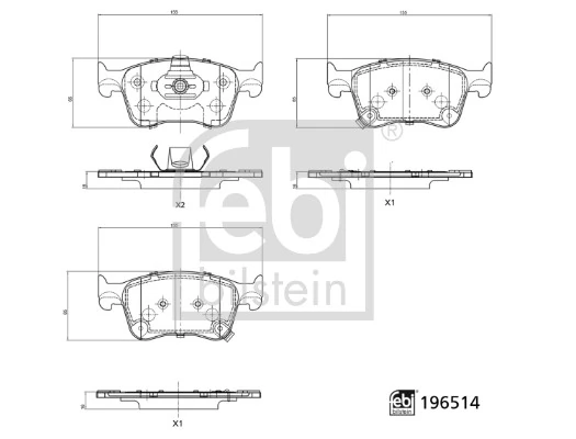 Brake Pad Set, disc brake 196514
