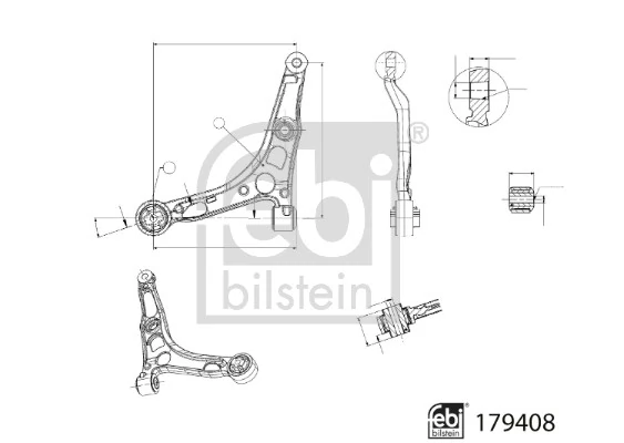 Control/Trailing Arm, wheel suspension 179408