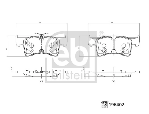 Brake Pad Set, disc brake 196402