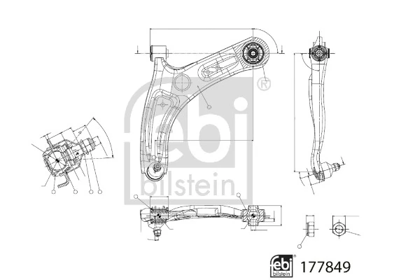 Control/Trailing Arm, wheel suspension 177849