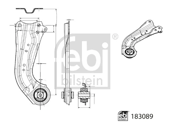 Control/Trailing Arm, wheel suspension 183089