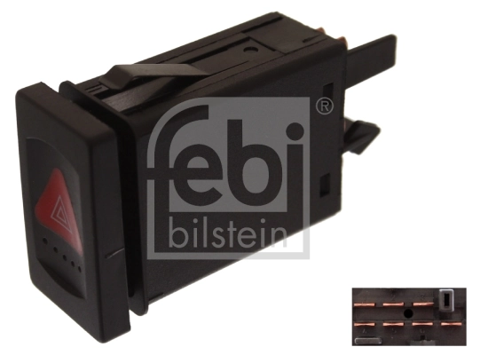 Hazard Warning Light Switch febi Plus 44701