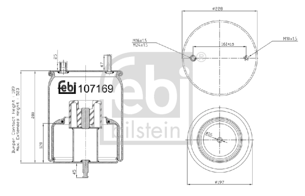 Bellow, air suspension 107169