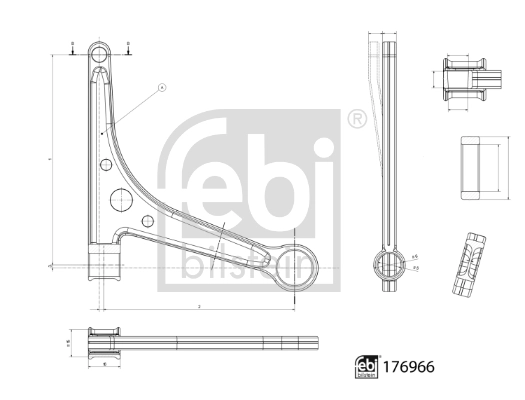 Control/Trailing Arm, wheel suspension 176966