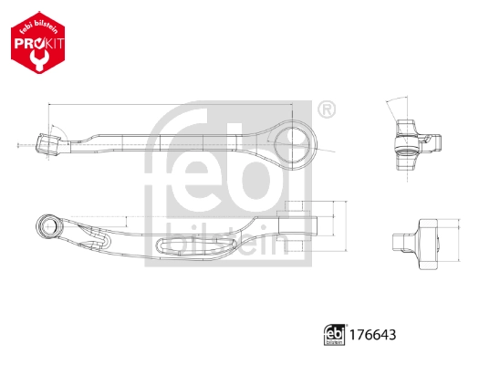 Control/Trailing Arm, wheel suspension ProKit 176643