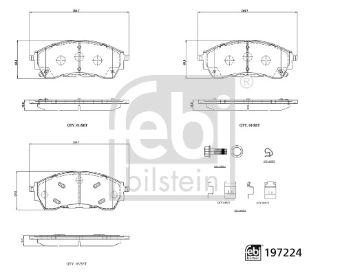 Brake Pad Set, disc brake 197224