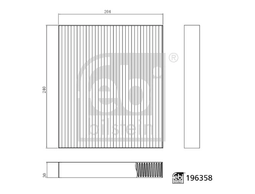 Filter, cabin air 196358