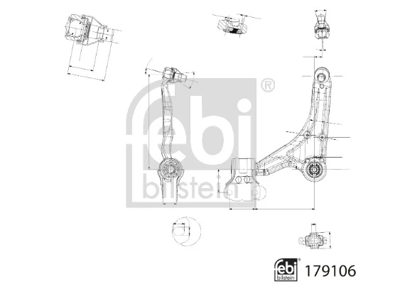 Control/Trailing Arm, wheel suspension 179106