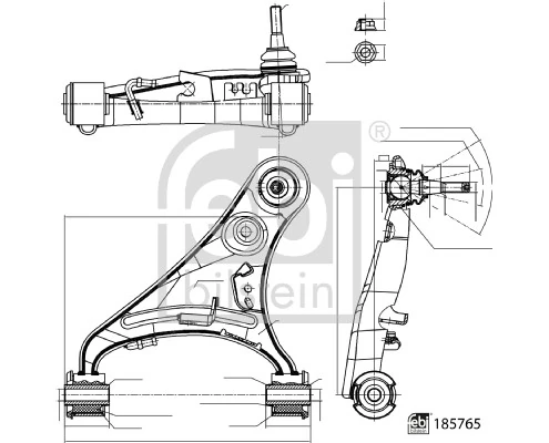 Control/Trailing Arm, wheel suspension 185765