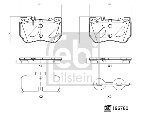 Brake Pad Set, disc brake 196780