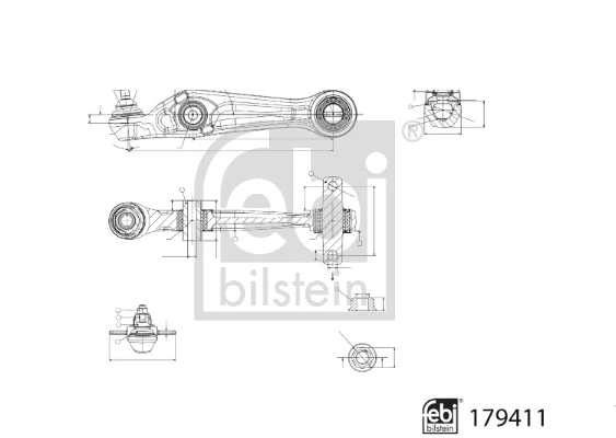 Control/Trailing Arm, wheel suspension 179411