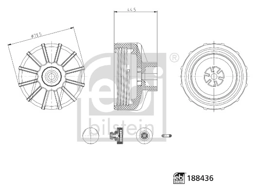 FEBI BILSTEIN 188436 Lid, urea filter housing