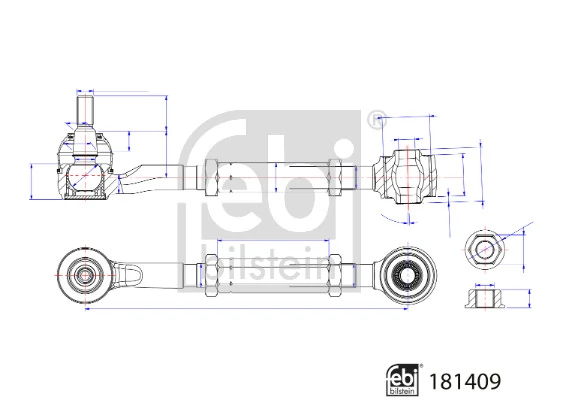 Control/Trailing Arm, wheel suspension 181409