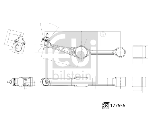 Control/Trailing Arm, wheel suspension 177656