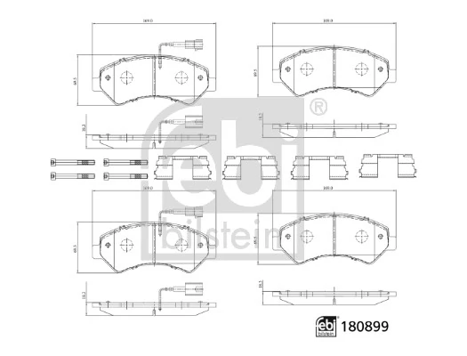 Brake Pad Set, disc brake 180899